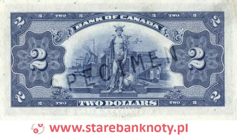 widok banknotu <b>2 dolary kanadyjskie rewers</b><br/>