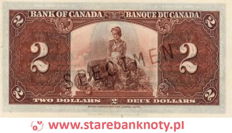 widok banknotu <b>2 dolary kanadyjskie rewers</b><br/>
