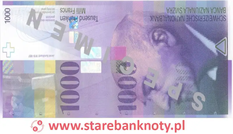 banknot 1000 franków awers 8 seria