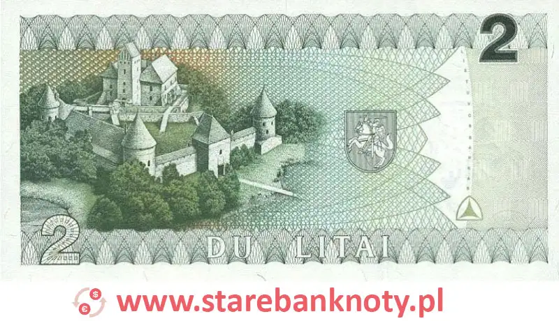 widok banknotu <b>2 lity litewskie rewers</b><br/>