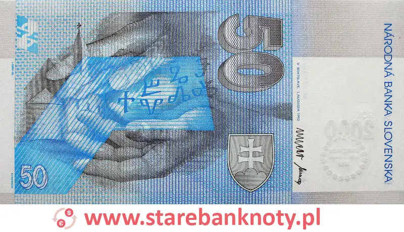 widok banknotu <b>50 koron słowackich rewers</b><br/>